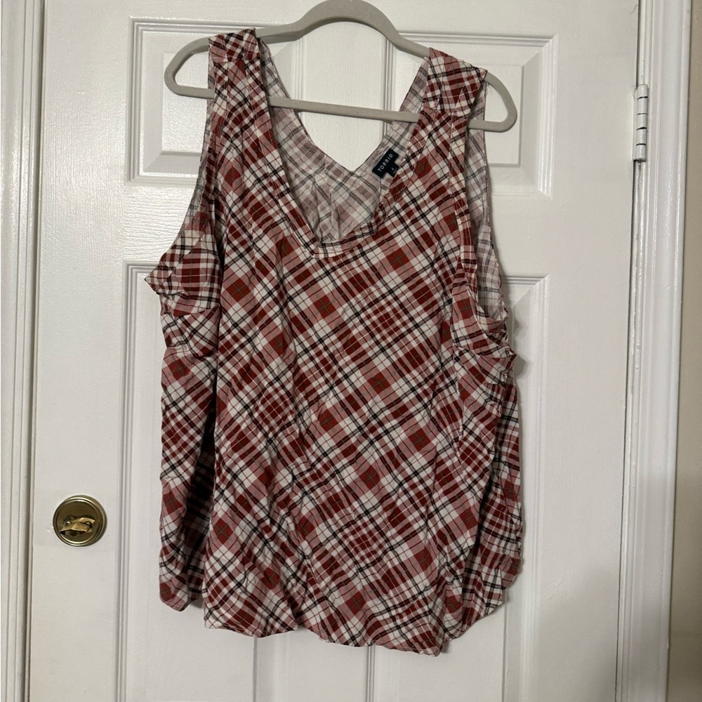 Torrid Red Plaid Tank Top